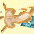 Text: "Sehr gut. Kannst du Otto noch kurz den Bauch kraulen?" Illustration eines Hundes auf einem blauen Kissen.