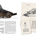 Panzerwagen mit Grabengerät von Fritz Beller (1938); Zeichnungen und Texte zu einem Panzerprototyp mit Grabenräumfunktion.