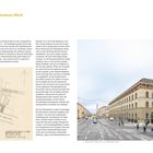Text: "Haslauer-Block"; Illustration: Gebäudeansicht an einer Straßenecke mit mehreren Fahrzeugen auf der Straße.
