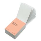 Text: "Wehret den Anfängen", "Denksprüche", "15. Januar". Offener Tischkalender mit weißen Seiten und rosafarbenem Blatt.