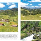 Text: "GUNZESRIEDER TAL... durchzogen von zahlreichen Bächen... meist grasbedeckter Gipfel."

Vier Fotos von malerischen, grünen Landschaften.