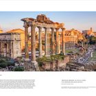 Seitenzahlen oben: 70, 71. Titel: "Das antike Rom". Überschrift unten: "Eine Zeitreise ins antike Zentrum Roms."