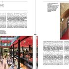 L'ALLEMAGNE. Texte beschreibt die Buchgeschichte in Deutschland. Bilder zeigen eine moderne Bibliothek und einen Gewölbegang.