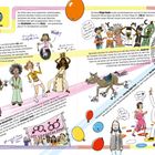 Text: „DISCO“, „Staatssymbol“, „Studio 54“, „Heiße Disco-Scheiben“.

Illustration mit Menschen, die tanzen, Diskokugel, Ballons. Farbenfroh und lebendig.