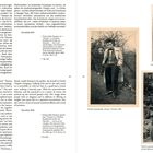 Texte über Rita "Tommy" Thomas, ihre Lebensweise und Umgebung. Drei Schwarz-Weiß-Fotos von ihr; zwei Porträts, eins auf einem Motorrad.