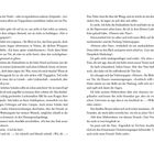 Text auf den Seiten 8 und 9 eines Buches mit fortlaufender Geschichte über eine Begegnung im Treppenhaus.