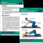 Text: "Ausrollen der Unterarme + Rückenstreckung", "48", "Trainingskarten: Faszien-Fitness", "Übungen zur Selbstmassage". 

Frau im Vierfüßlerstand mit Rolle unter den Armen.