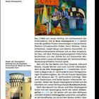 "STATDTOUR" ist der Seitentitel. Links oben ein Gemälde mit dem Wort "CAFÉ". Beschreibt Bauten und Museen in Stuttgart.