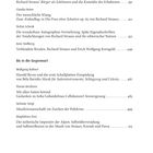 Texte mit Titeln und Autoren zu Richard Strauss und Musikthemen, getrennt durch Punkte und Seitenzahlen.