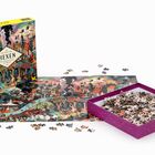 „Die Welt der Hexen“, ein Puzzle mit 1000 Teilen, zeigt eine farbenfrohe, mystische Landschaft voller Details.