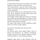 Text auf einer Buchseite, Seite 25. Beschreibt eine Flucht vor anrückender Gefahr und die Vorbereitung darauf.