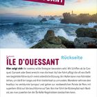 "11 März Donnerstag", "Île d’Ouessant", "Frankreich Rückseite", "MARCO POLO Top-Highlight", "Reisen mit Insider Tipps". Eine Küstenlandschaft mit Meer und Felsen.