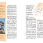 Seite 12. Titel: "Erlebnis Kultur". Es wird über Venedigs Architektur und Kunstgeschichte sowie bedeutende Persönlichkeiten gesprochen. Eine Abbildung zeigt einen Löwen mit Flügeln, der eine Kugel mit einem Mosaik trägt. Rechts von der Textseite ist eine Karte mit Orten in Venetien abgebildet.