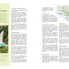Seite 16: Erlebnis Natur. Texte über Nationalparks, Vulkane, Schildkröten, Birdwatching. Links Bild eines Wasserfalls im Dschungel.