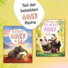 Teil der beliebten iMMER Reihe. 2 Buchcover: Elefanten in der Savanne, Pandas in tropischer Kulisse.