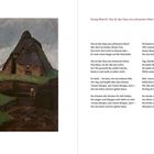 "Georg Weerth: Das ist das Haus am schwarzen Moor (1846)" zeigt ein Gemälde mit einem strohgedeckten Haus in einer ländlichen Szene.