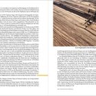 Seitenangaben unten: 202, 203. Textbeschreibung eines Tagebaus aus der Vogelperspektive. Rechts beige-braunes Feld.