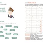 **Um die Ecke:** Welche Frau wird im Lied „Stille Nacht“ erwähnt?  
**Sprichwort-Mix:** Drei Sprichwörter mit den Wörtern: Seiten, Tränen, Herz, usw.  
**Gitterrätsel:** Wörter ins Diagramm eintragen; Beispiel: EINKER.