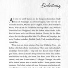 „Einleitung“ steht in geschwungener Schrift. Es folgt ein Text über Erfahrungen als Sargträger und Erkenntnisse über das Leben.