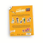 Der Text beschreibt eine Wimmelreise in Hamburg mit Figuren wie Helga, Merle, Claus und Frieda & Ole.