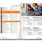 Seite 8 zeigt eine Tourenliste mit Entfernungen. Seite 9 enthält Tourenkategorien: KurzTouren, PanoramaTouren, PowerTouren, ÖffiTouren.