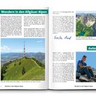 "Wandern in den Allgäuer Alpen", Details zu den Allgäuer Alpen und Routen, Autor Walter Theil, Bilder von Bergen und einem Sendeturm.