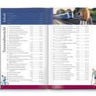 Linke Seite: "Tourenübersicht" mit 24 Touren und Seitenzahlen. Rechte Seite: Weitere Touren. Oben Frau an Bahnsteig.