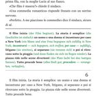 Texte auf den Seiten: 5 und 6, über einen Bürgermeister und eine romantische Komödie. Übersetzungen auf Deutsch.
