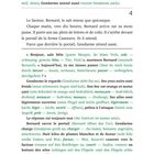 Seite 14, Text in Französisch mit deutschen Übersetzungen in grün. Bernard wartet am Tor zum Hof Cazenave.