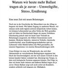 Kapitel 3: Warum wir heute mehr Ballast tragen als je zuvor – Umweltgifte, Stress, Ernährung. Eine neue Zeit mit neuen Belastungen.