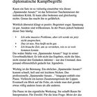 „Spannender Ansatz!“ erklärt die vielseitige Verwendbarkeit des Satzes, oft als indirekte Kritik gemeint.