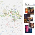 **TOP 10 NIGHTLIFE** - Liste mit Orten wie Le Bar à Bulles und Brasserie Barbès. Links Karte mit Spazierroute.