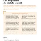 Eine Körperreise, die Lächeln schenkt. Anweisungen zur Entspannung durch Atmung und Lächeln. Wirkung: Puls sinkt. 