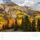 Kalenderseite: 10. Oktober, Woche 40, Herbst im San-Juan-Gebirge, Colorado. Herbstlandschaft mit bunten Bäumen.