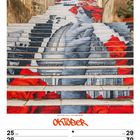 Oktober, Nationalfeiertag (A), Reformationstag/Halloween. Treppenmalerei mit Dame, Kuppel und roten Rosen. KW43/2027.