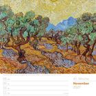 November 2027, Woche 45. Vincent van Gogh, „Olivenbäume mit gelbem Himmel und Sonne“ (1889).