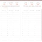 Kalender mit Datum: 15. bis 21. September, Montag bis Sonntag, mit Wetter-Symbolen. Woche 38. Sep. auf der Seite.