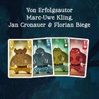 "Von Erfolgsautor Marc-Uwe Kling, Jan Cronauer & Florian Biege." Darunter vier illustrierte Karten mit Tierfiguren.