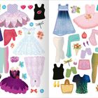 Es handelt sich um eine Illustration mit vielen bunten Kleidungsstücken und Accessoires in verschiedenen Stilen und Farben.