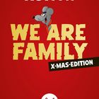 Text: "ACTION", "WE ARE FAMILY", "X-MAS-EDITION". Eine fröhliche Maus, roter Hintergrund, Logo unten: "Uli Stein".