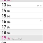 Kalender für September 2027. Feiertage: 19. Eidgenössischer Bettag (CH), 20. Weltkindertag*, 23. Herbstanfang.