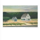 "10, 2, 3, 9, 17, 24, 31, DuMont." Gemälde mit Haus und Schuppen in ruhiger Landschaft, Bäume im Hintergrund.