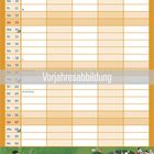 "SEPTEMBER" als Monatsüberschrift, gefolgt von Wochentagen und Datumsangaben. Untere Illustration zeigt spielende Kinder.