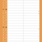 Liebe ist... einen guten ersten Eindruck zu machen. Illustration zweier Comicfiguren mit Herzen. September-Kalender.