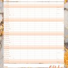 Kalender für Oktober. Tage und Wochentage von 1 bis 31. Großes freies Notizfeld unten. Hintergrund in Marmoroptik.