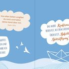 Texte: "Mein Ja zu Gott", Psalm 139,5, "Konfirmation", Zitate über Glauben. Illustration mit Taube, Papierboot, Vögeln.