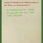 Lösung: Die Bissspuren im Nikolaus passen zu den Zähnen von Schimmerwicht D. Schimmerwichte – Immer am Naschen...