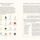 **GROWING COURGETTES AND SQUASH:** Tipps zum Anbau sonnenliebender Pflanzen. Verschiedene Sorten illustriert. **PUMPKINS, SQUASH AND GOURDS:** Herbstsymbolik und Verwendung. **BUTTERNUT SQUASH, SAGE AND GARLIC SOUP:** Rezept für 4-6 Personen. Zutaten und Zubereitung beschrieben.