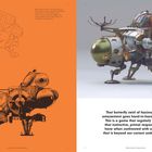 Links die Sätze: "Getting the look of the ship just so took time; an early variation resembled a bug..." Rechts ein futuristisches Raumschiff-Modell.