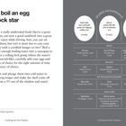 Anleitung: "How to boil an egg like a rock star". Musikempfehlungen passend zur Kochzeit in Kategorien: Rock, Hip-Hop.
